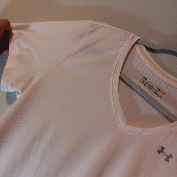 Under Armour Light Pink V-Neck Active Tee - Picture 7 of 12